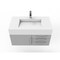Castello Usa Nile 36" Wall Mounted Gray Vanity With White Top AndAnd Brushed Nickel Handles CB-MC-36G-BN-2053-WH - alternate 3